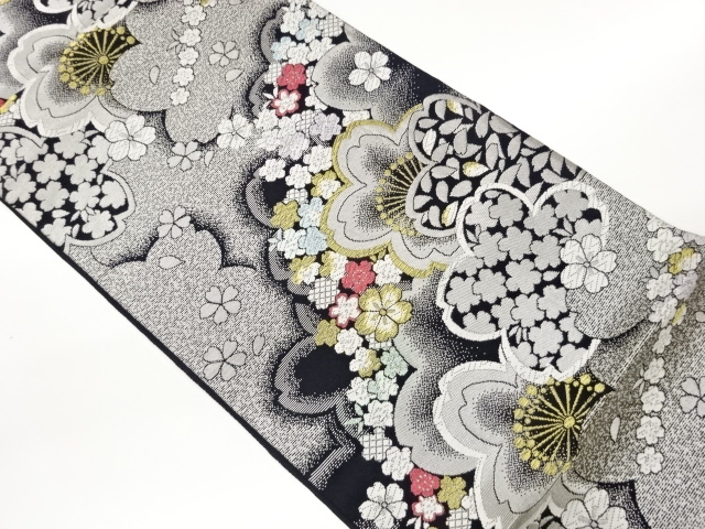 桜尽くし模様織出し袋帯